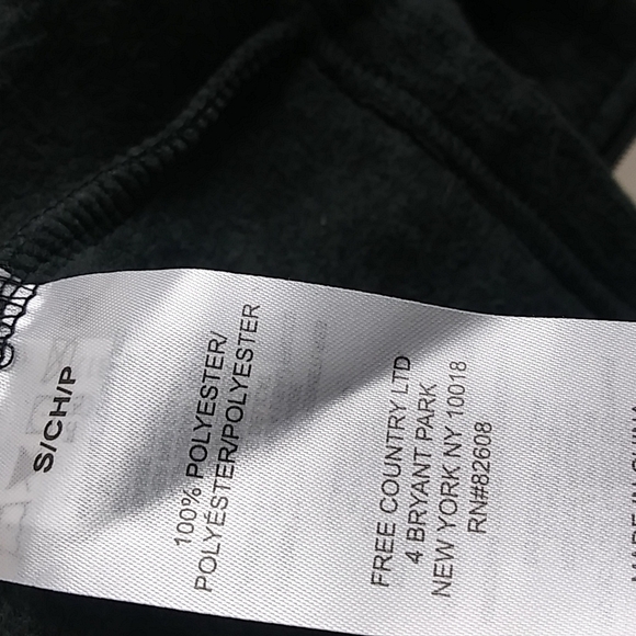 Free Country Microtech Fleece Black Gray Funnel Neck Long Sleeve 1/4 Zip Jacket - Picture 10 of 15